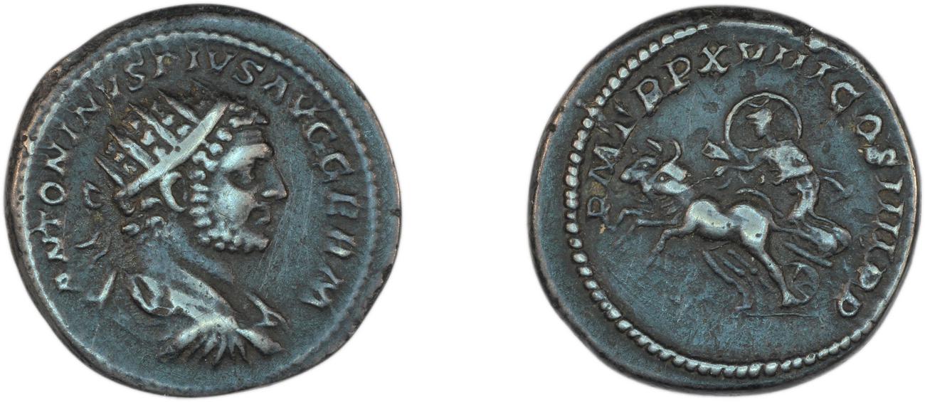 RIC IV Caracalla 256C, аверс, bm