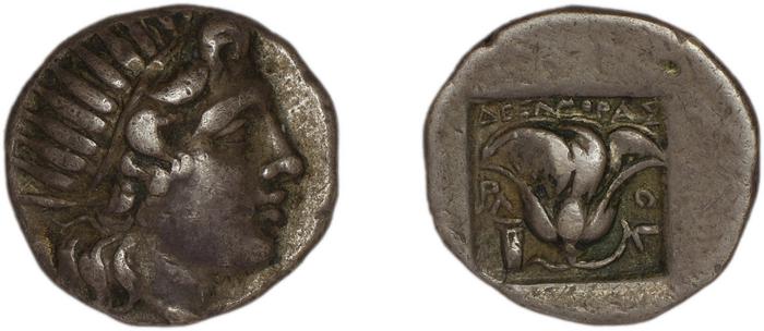 Rhodes Jenkins 1989 Group B drachms, реверс, bm