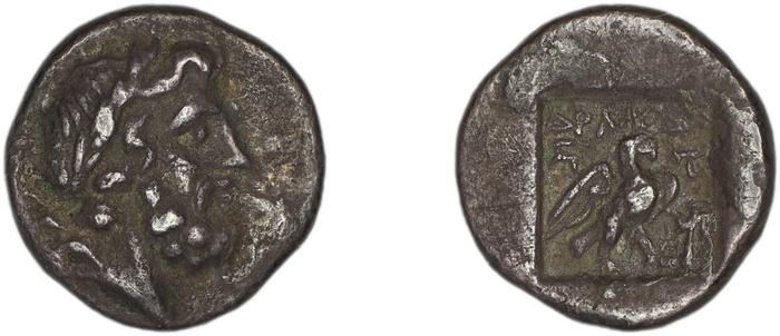 Stratoniceia Meadows 2002 Group 2 hemidrachm, реверс, bm