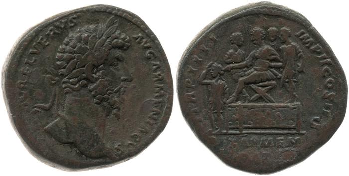 RIC III Marcus Aurelius 1370, реверс, bm