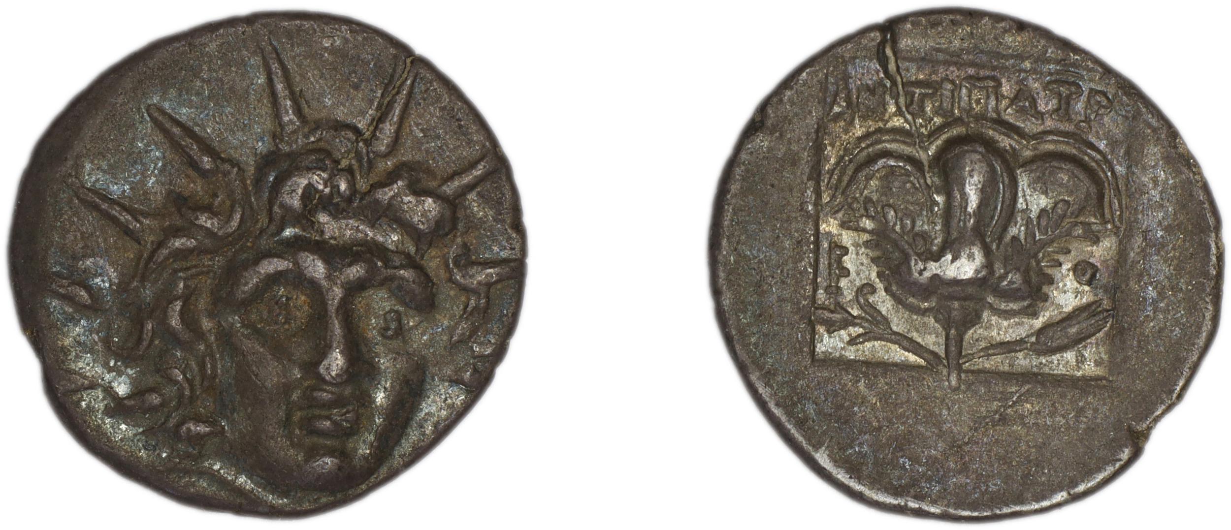 Rhodes Jenkins 1989 Group D hemidrachms, аверс, bm