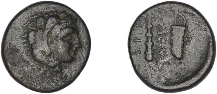 Erythrae Kinns 1980 Period II.3, AE 5, реверс, bm
