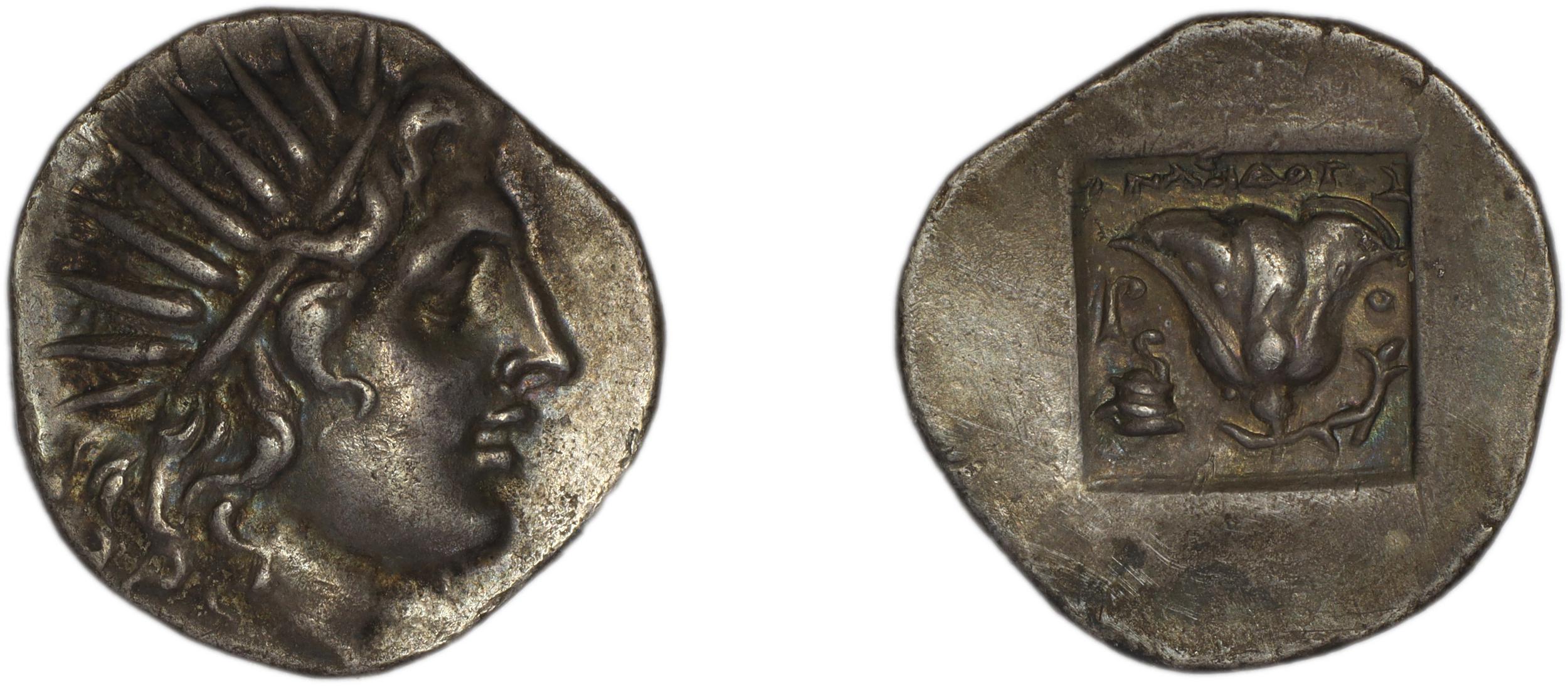 Rhodes Jenkins 1989 Group B drachms, аверс, bm