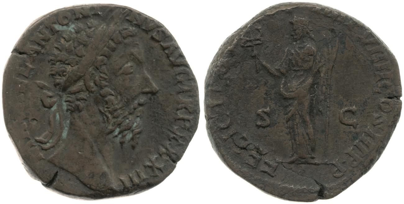 аверс RIC III Marcus Aurelius 1237