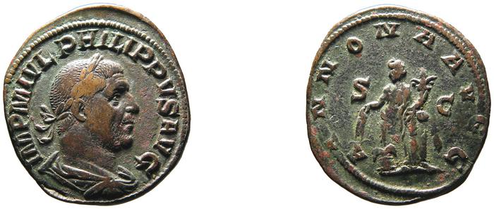 RIC IV Philip I 168A, реверс, bm