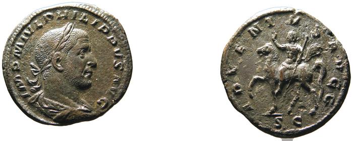 RIC IV Philip I 165, реверс, bm