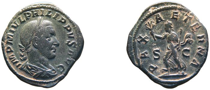 RIC IV Philip I 185A, реверс, bm