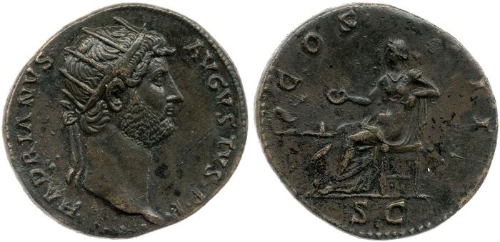 RIC II, Part 3 (second edition) Hadrian 974, реверс, bm