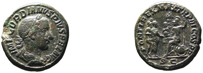 RIC IV Gordian III 296B, реверс, bm