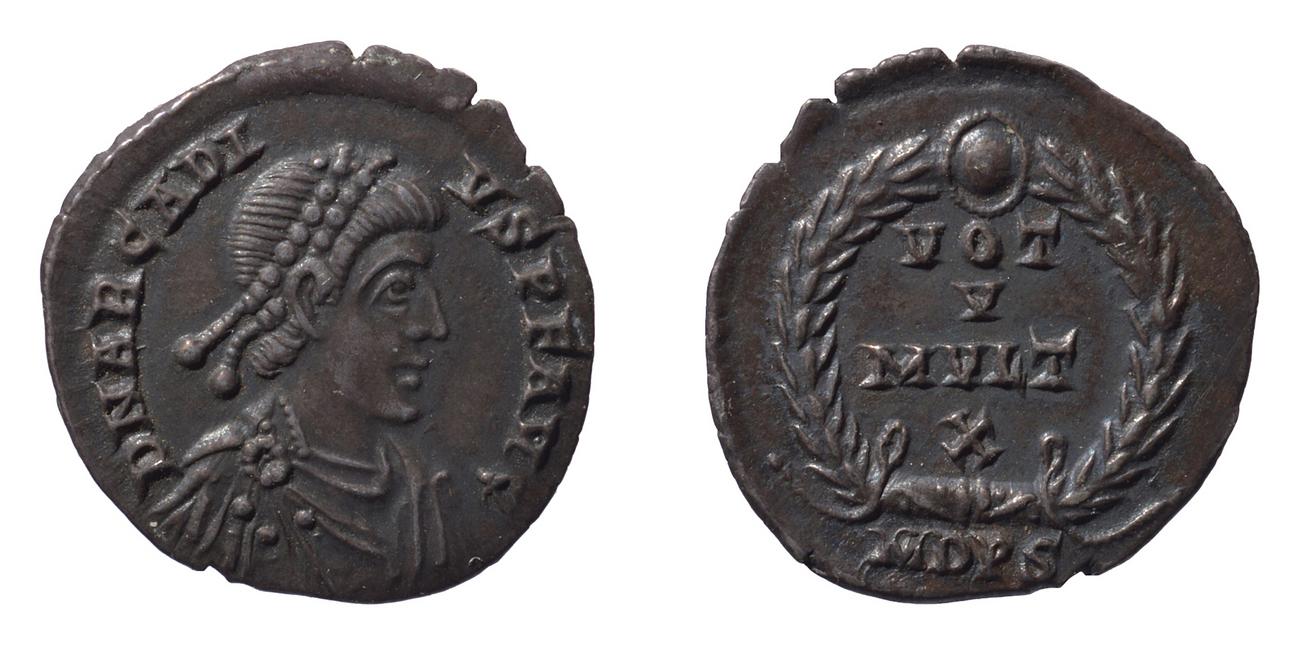 RIC IX Mediolanum 13, аверс, bm