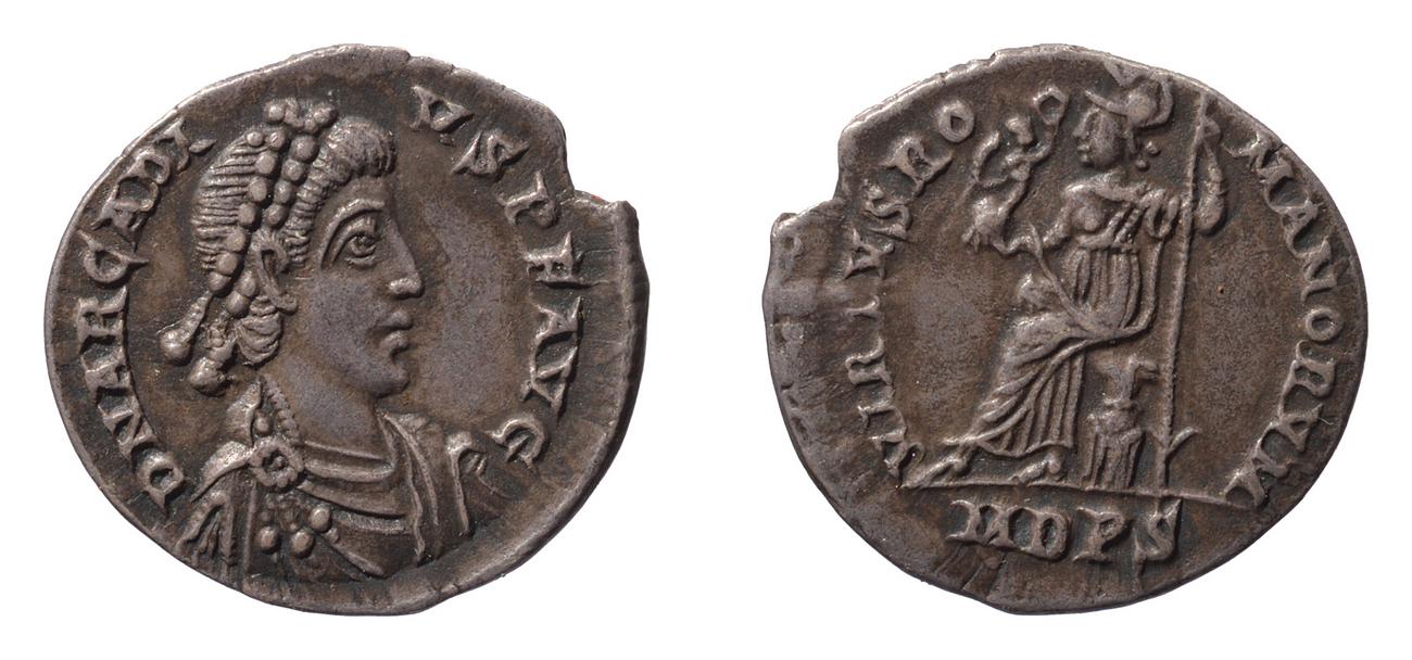 RIC IX Mediolanum 32B, аверс, bm
