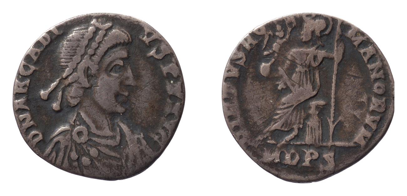 RIC IX Mediolanum 32B, аверс, bm