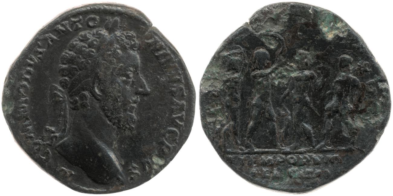 RIC III Commodus 382, аверс, bm