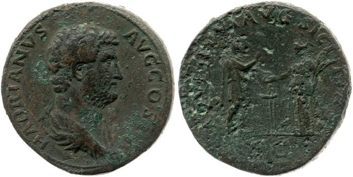 RIC II, Part 3 (second edition) Hadrian 1798, реверс, bm