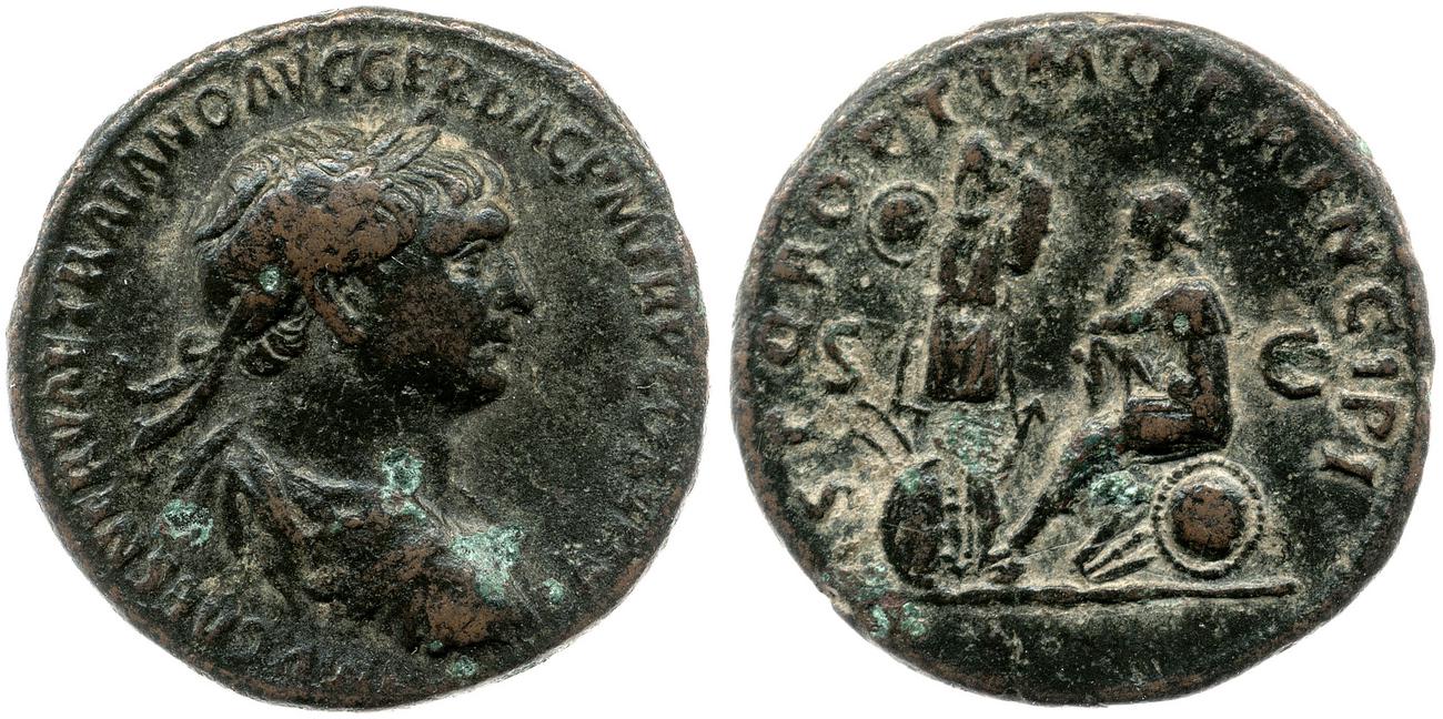 RIC II Trajan 561, аверс, bm