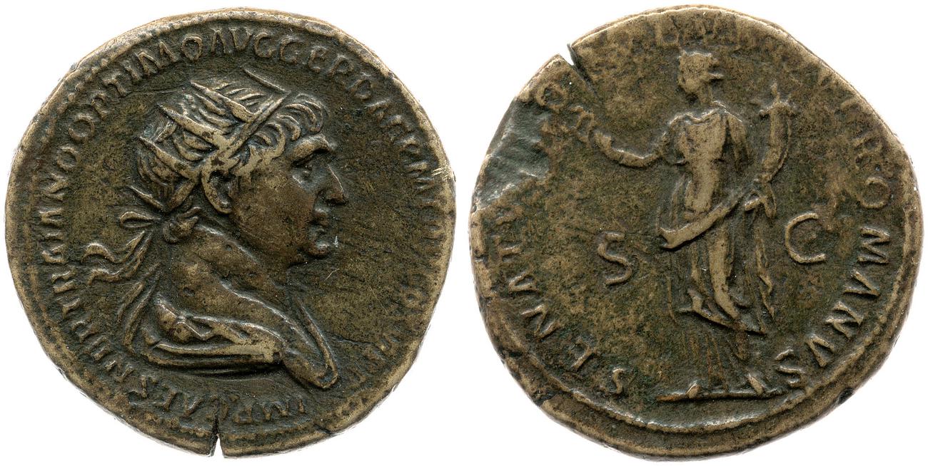 RIC II Trajan 674, аверс, bm