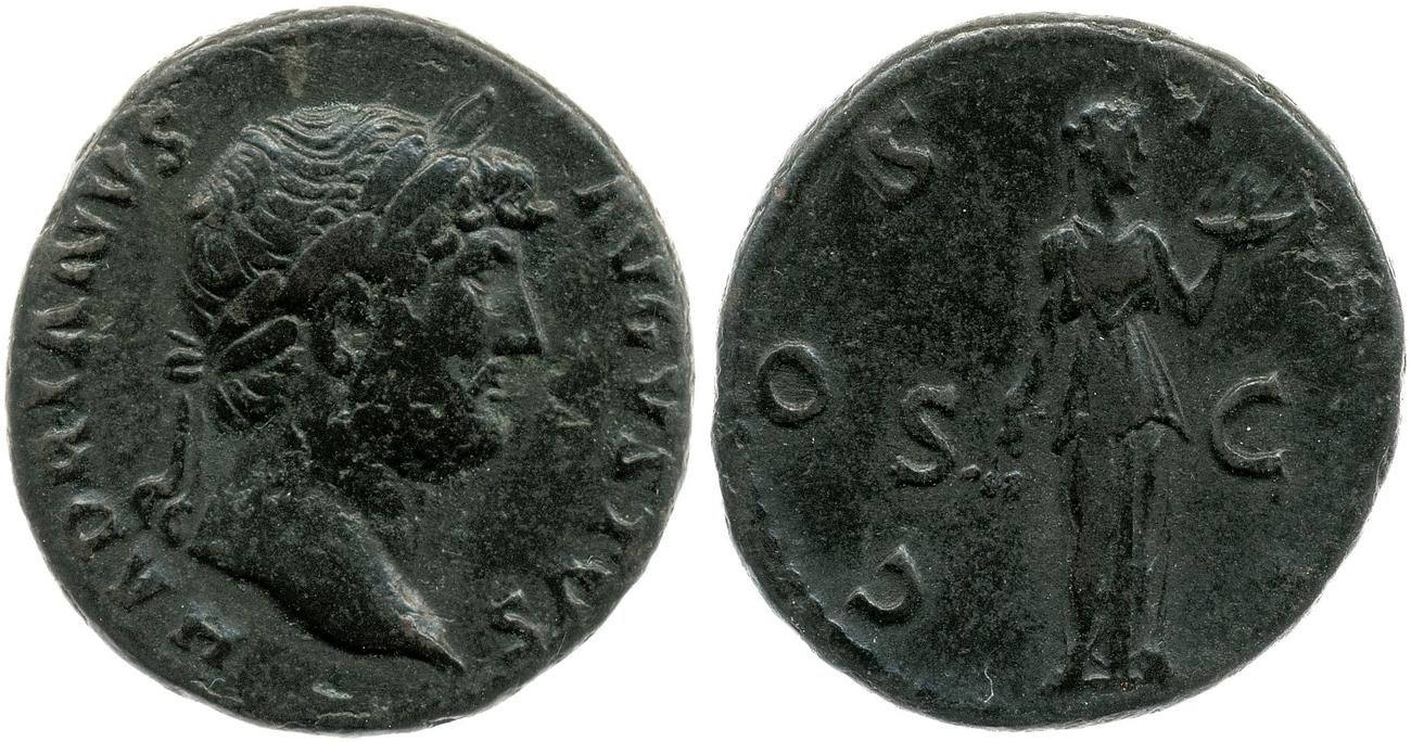 RIC II, Part 3 (second edition) Hadrian 868, аверс, bm