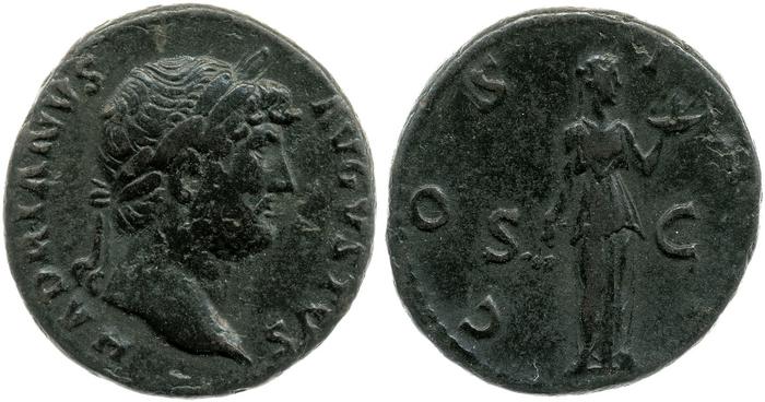 RIC II, Part 3 (second edition) Hadrian 868, реверс, bm