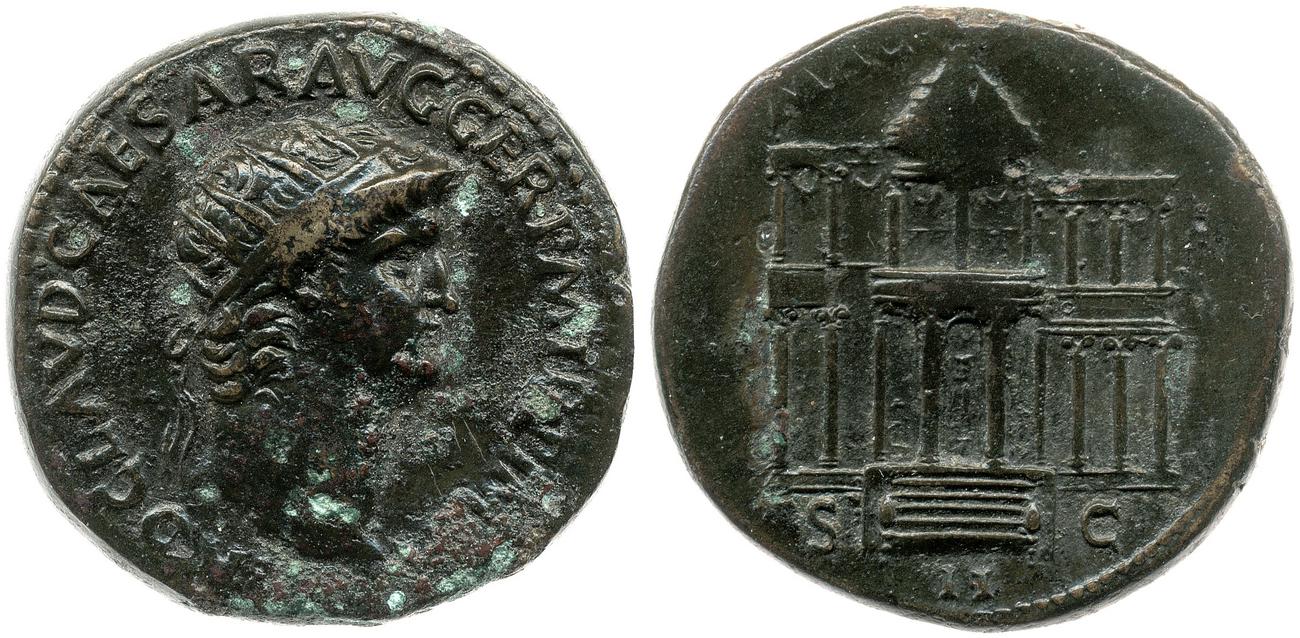 RIC I (second edition) Nero 184, аверс, bm