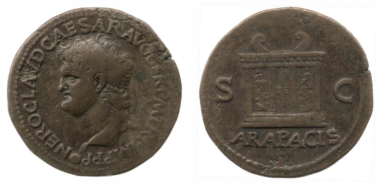 RIC I (second edition) Nero 461, аверс, bm