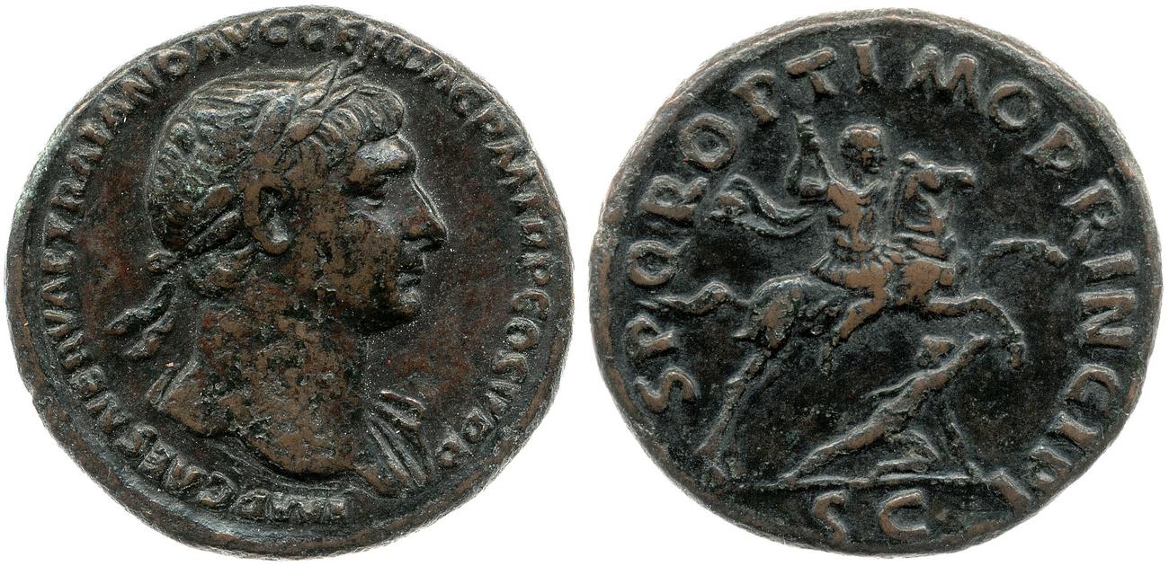 RIC II Trajan 543, аверс, bm