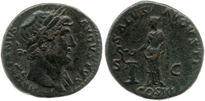 RIC II, Part 3 (second edition) Hadrian 828, реверс, bm