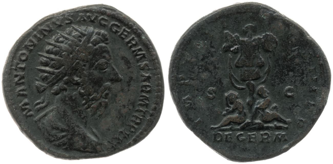 аверс RIC III Marcus Aurelius 1180
