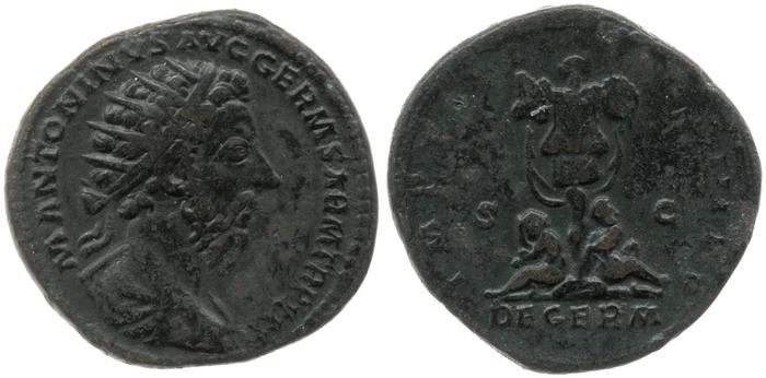 реверс RIC III Marcus Aurelius 1180