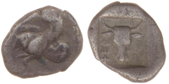 реверс Chersonesus, Caria Cahn 1970 Series C.25