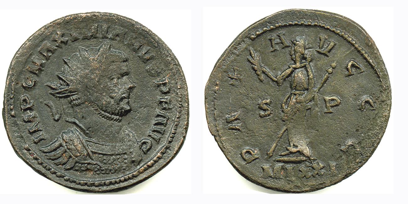 RIC V Carausius issuing for Diocletian/Maximian 34, аверс, bm