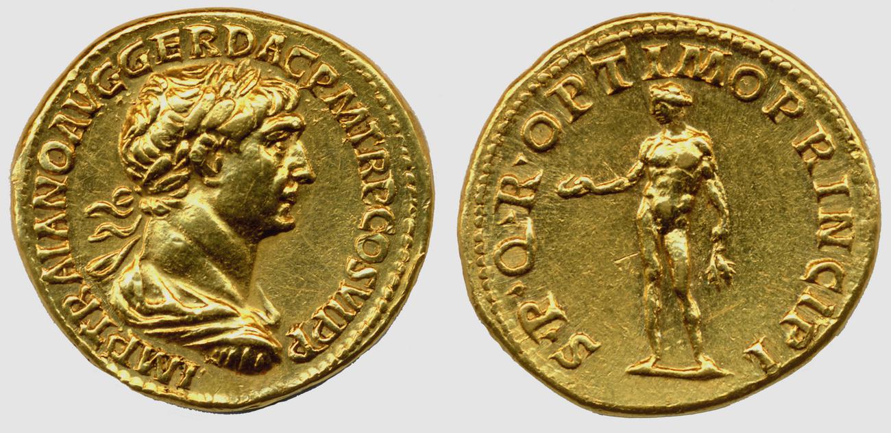 RIC II Trajan 275, аверс, bm