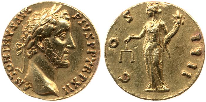 RIC III Antoninus Pius 177d, реверс, bm