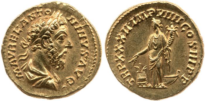 реверс RIC III Marcus Aurelius 389