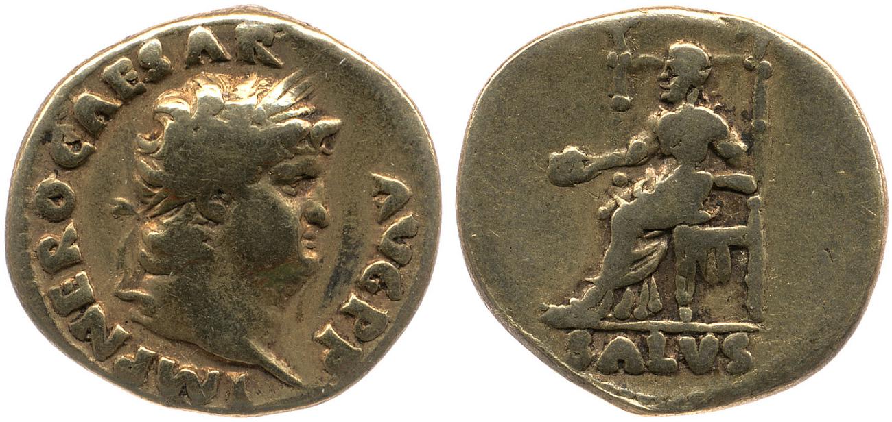 RIC I (second edition) Nero 71, аверс, bm
