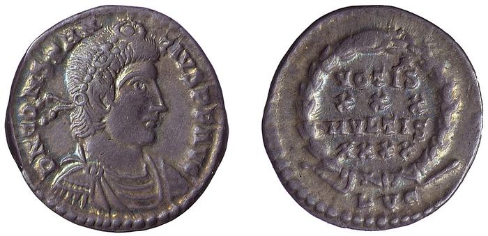 RIC VIII Lugdunum 217, реверс, bm