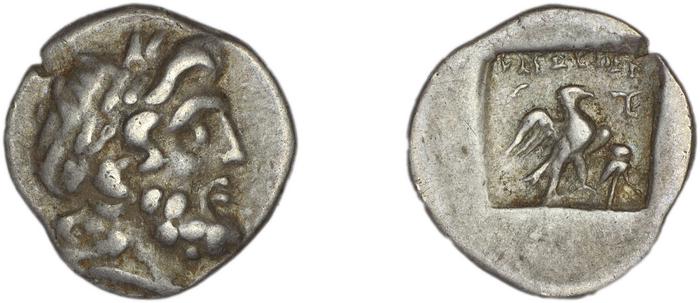 Stratoniceia Meadows 2002 Group 2 hemidrachm, реверс, bm