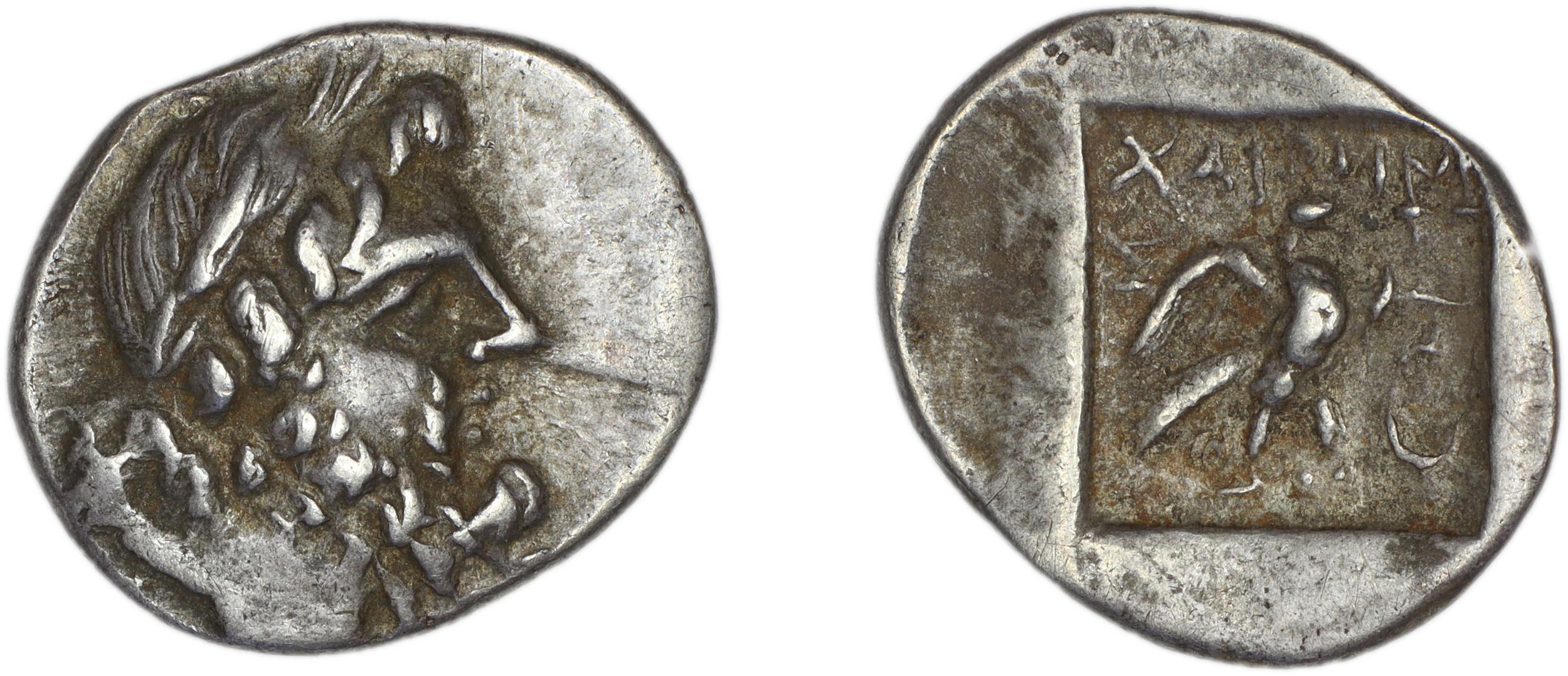 Stratoniceia Meadows 2002 Group 2 hemidrachm, аверс, bm