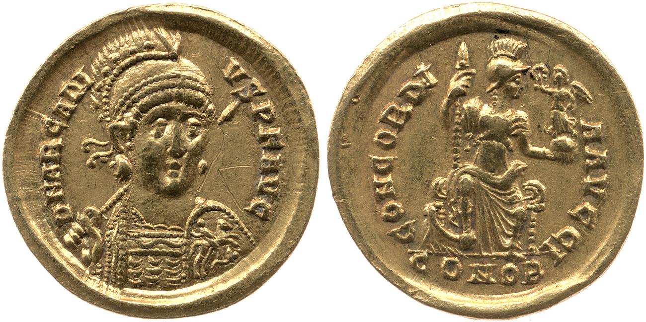 RIC X Arcadius 7, аверс, bm
