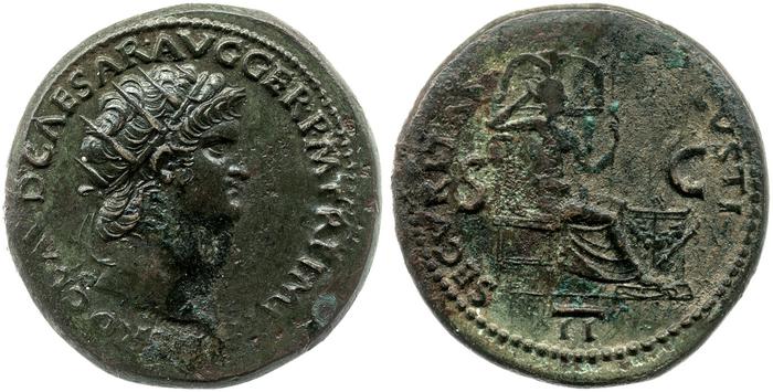 RIC I (second edition) Nero 190, реверс, bm