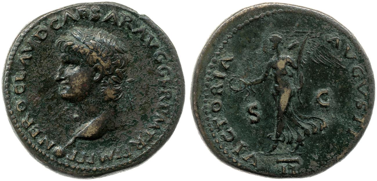 RIC I (second edition) Nero 412, аверс, bm