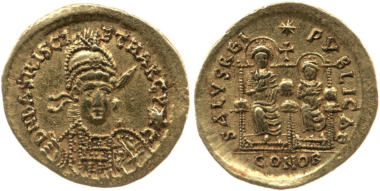 аверс RIC X Basiliscus and Marcus 1022