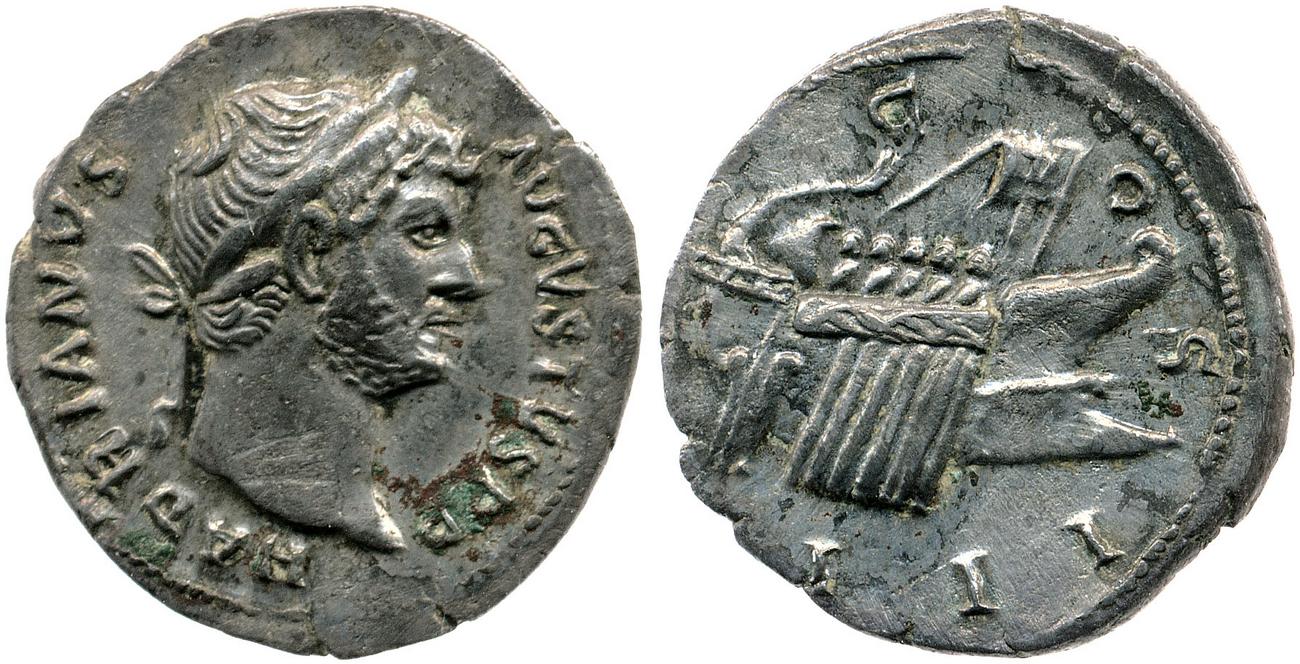 аверс RIC II, Part 3 (second edition) Hadrian 3092