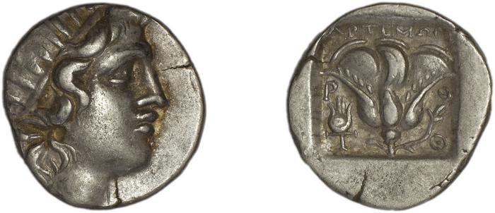 Rhodes Jenkins 1989 Group B drachms, реверс, bm