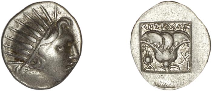 Rhodes Jenkins 1989 Group B drachms, реверс, bm