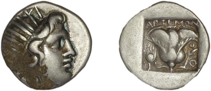 Rhodes Jenkins 1989 Group B drachms, реверс, bm