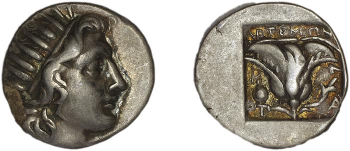 Rhodes Jenkins 1989 Group B drachms, реверс, bm