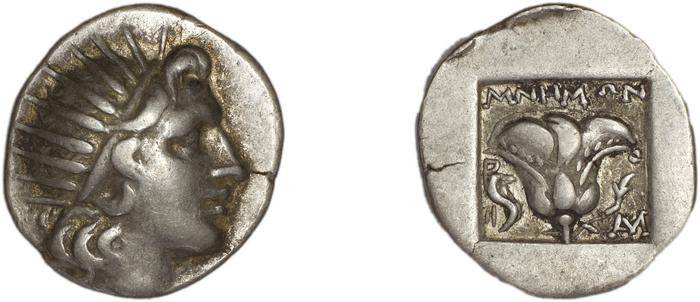 Rhodes Jenkins 1989 Group B drachms, реверс, bm