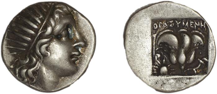 Rhodes Jenkins 1989 Group B drachms, реверс, bm