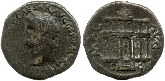 RIC I (second edition) Nero 402, реверс, bm