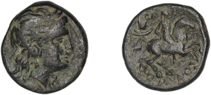 Colophon Kinns 1980 Period II, AE 14, реверс, bm